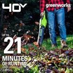 Greenworks 40V (130 MPH / 550 CFM / 75+ Compatible Tools) Cordless Brushless Axial Leaf Blower, Tool Only