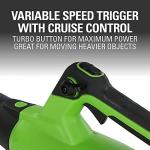 Greenworks 40V (130 MPH / 550 CFM / 75+ Compatible Tools) Cordless Brushless Axial Leaf Blower, Tool Only