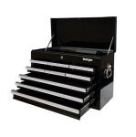 Workington Professional Industrial Portable Metal Tool Chest with 9 Drawers, 26" 9-Drawer Tool Chest Cabinet with Ball Bearing Drawer Slides, Steel Tool Storage Box Organizer 4016 Black