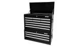 Workington Professional Industrial Portable Metal Tool Chest with 9 Drawers, 26" 9-Drawer Tool Chest Cabinet with Ball Bearing Drawer Slides, Steel Tool Storage Box Organizer 4016 Black