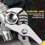 TOPLINE 4-piece Groove Joint Pliers Set with Bi-Material Handles, Tongue and Groove Pliers Set Included 12-in, 10-in, 8-in and 6-in, Perfect for Plumbing Repair and Basic Home Maintenance