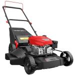 AMERISUN 21" Gas Lawn Mower, 3-in-1 Gas Powered Push Mower, 144cc 4-Stroke OHV Engine, 6 Height Adjustment, Efficient Steel Deck, 1.4 Bushel Grass Catcher with Bagging, Mulching & Side Discharge