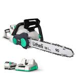 Litheli Cordless Battery Chain Saw 12", 40V 2.0Ah Battery Powered Chainsaw, Electric Chainsaws for Trees, Pruning, Branch Cutting, Yard, Garden Battery and Charger Included