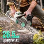 Litheli Cordless Battery Chain Saw 12", 40V 2.0Ah Battery Powered Chainsaw, Electric Chainsaws for Trees, Pruning, Branch Cutting, Yard, Garden Battery and Charger Included