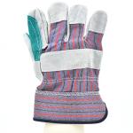 G & F Products G & F 5215L-5 Premium Suede Double Palm & Index Finger Work Gloves with 2 & 1/2 Rubberized Safety Cuff, 5 Pair Pack, Large, Grey