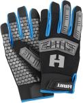 HART Performance Impact Gloves, Black and Blue, Medium, Work Gloves with Grip Protection