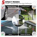 Paporia Electric Pressure Washer, 2.5 Max GPM Electric Power Washer with Foam Cannon, Powerwasher with 4 Nozzles, High Pressure Washer for Cars, Driveways, Patios, Decks
