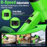 Leaf Blower Cordless, Handheld Leaf Blower with 2 X 4.0Ah Battery and Charger, 6 Speed Modes, Lightweight Blowers for Lawn Care, Patio, Yard, Dust,Blowing Leaves,Snow