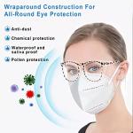 SQIMZAR 4 PCS Safety Glasses Goggles For Women Nurses Protective Eyewear,Anti Fog Safety Goggles