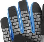 HART Performance Impact Gloves, Black and Blue, Medium, Work Gloves with Grip Protection