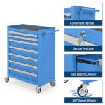 7-Drawer Tool Chest, Rolling Tool Cart, Large Capacity Tool Storage Cabinet with Keyed Locking and Drawer Liners, Link Buckle, and Can Be Combined to Large Cabinet Set, for Garage, Workshop, Warehouse