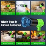 Leaf Blower Cordless, Handheld Leaf Blower with 2 X 4.0Ah Battery and Charger, 6 Speed Modes, Lightweight Blowers for Lawn Care, Patio, Yard, Dust,Blowing Leaves,Snow