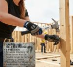 HART Performance Impact Gloves, Black and Blue, Medium, Work Gloves with Grip Protection