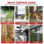 Paporia Electric Pressure Washer, 2.5 Max GPM Electric Power Washer with Foam Cannon, Powerwasher with 4 Nozzles, High Pressure Washer for Cars, Driveways, Patios, Decks