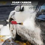 Paporia Electric Pressure Washer, 2.5 Max GPM Electric Power Washer with Foam Cannon, Powerwasher with 4 Nozzles, High Pressure Washer for Cars, Driveways, Patios, Decks