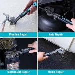 DURATECH 12-Inch Self-Adjusting Wrench, Multifunctional Self-Locking Pipe Wrench, Adjustable Size 3/4"-1-5/8"(19-41 mm), CR-V Steel, Non-Slip TPR Handle, for Home Repair, Mechanic and DIY Projects