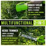 STEELITE Hedge Trimmer Cordless, 21V Handheld Shrub & Bush Trimmer Electric with 2.0Ah Battery, Fast Charger, Mini Grass Trimmer for Effortless Trimming