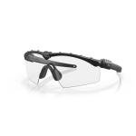 Oakley OO9146 Si Ballistic M Frame 3.0 914652 32MM Black/Clear Shield Sunglasses for Men+ Bundle Accessory Leash Kit, Microfiber Pouch