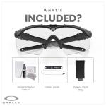Oakley OO9146 Si Ballistic M Frame 3.0 914652 32MM Black/Clear Shield Sunglasses for Men+ Bundle Accessory Leash Kit, Microfiber Pouch