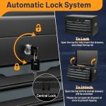 Goplus Rolling Steel Tool Chest, 11-Drawer Heavy-Duty Tool Storage Cabinet with Hanging Holes, Central Keyed Locking System, Ball-Bearing Slides & Lockable Wheels, Tool Box Organizer for Garage