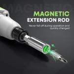 VCAN ACTIVE Electric Screwdriver Cordless Power Screwdrivers Set Tool Kit 10 Bits 3N.m Torque Settings LED Work Light Rechargeable for Furniture Bike Repair Tool