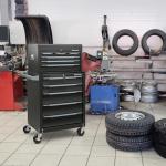 Goplus Rolling Steel Tool Chest, 11-Drawer Heavy-Duty Tool Storage Cabinet with Hanging Holes, Central Keyed Locking System, Ball-Bearing Slides & Lockable Wheels, Tool Box Organizer for Garage