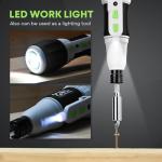 VCAN ACTIVE Electric Screwdriver Cordless Power Screwdrivers Set Tool Kit 10 Bits 3N.m Torque Settings LED Work Light Rechargeable for Furniture Bike Repair Tool