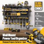 Power Tool Organizer with Power Strip and Shelves