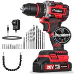 AVID POWER Brushless Power Drill Set, 20V Cordless Drill Driver Kit with 2.0Ah Battery and Charger, 3/8-Inch Metal Chuck, 355 In-lbs Torque, 2-Variable Speed, 26 Position and 22pcs Accessories