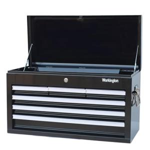 Workington Professional Industrial Portable Metal Tool Chest with 6 Drawers, 26" 6-Drawer Tool Chest Cabinet with Ball Bearing Drawer Slides, Steel Tool Storage Box Organizer 4015 Black