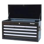 Workington Professional Industrial Portable Metal Tool Chest with 6 Drawers, 26" 6-Drawer Tool Chest Cabinet with Ball Bearing Drawer Slides, Steel Tool Storage Box Organizer 4015 Black
