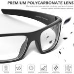 OXG 6 Pack Safety Glasses Protective Eyewear, ANSI Z87.1 Work Glasses Scratch Impact Resistant for Industrial Shooting