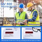 OXG 6 Pack Safety Glasses Protective Eyewear, ANSI Z87.1 Work Glasses Scratch Impact Resistant for Industrial Shooting