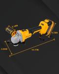 MAXCULAR Angle Grinder Cordless 20V Battery,9600 RPM Brushless Power Motor,4-1/2-Inch to 5-Inch,2x4.0 AH Battery Electric Grinder Tool Set, for Cutting,Grinding,Polishing