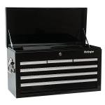 Workington Professional Industrial Portable Metal Tool Chest with 6 Drawers, 26" 6-Drawer Tool Chest Cabinet with Ball Bearing Drawer Slides, Steel Tool Storage Box Organizer 4015 Black