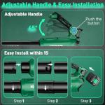 KIMO Leaf Blower Cordless with Battery and Charger, 800CFM/300MPH, Precision Adjustment Handle, 3Speeds w/ Visual Panel, Lightweight, 2 Extended Tube, 2* 2.0 Battery Powered Leaf Blowers for Lawn Care