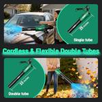 KIMO Leaf Blower Cordless with Battery and Charger, 800CFM/300MPH, Precision Adjustment Handle, 3Speeds w/ Visual Panel, Lightweight, 2 Extended Tube, 2* 2.0 Battery Powered Leaf Blowers for Lawn Care