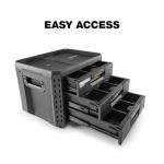 ToughBuilt StackTech XL 3 Drawer Tool Box, Heavy-Duty Portable Tools Chest, 50 lb Capacity - Stackable Toolbox Storage Organizer with 22 Dividers, Auto-Latching Drawers and Accessory Rails