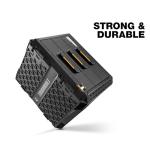 ToughBuilt StackTech XL 3 Drawer Tool Box, Heavy-Duty Portable Tools Chest, 50 lb Capacity - Stackable Toolbox Storage Organizer with 22 Dividers, Auto-Latching Drawers and Accessory Rails