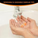 8 Pairs Ear Plugs Banded for Shooting Range Noise Cancelling Reusable Washable Ear Protection with Silicone Tips for Construction Lawn Mowing Welding Worker Shooter Hearing Protection