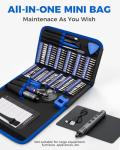 Mini Electric Screwdriver Set 140-IN-1: UnaMela Small Electric Screwdriver Cordless - 120 Precision Bits, 5 Torque Settings, LED Light, Magnetic Power Screwdriver Repair Tool Kit for PC RC Electronics