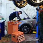 Goplus Rolling Tool Chest, 5-Drawer Tool Box Organizer w/Lockable Wheels & Sliding Drawers & Detachable Top & Adjustable Shelf, Tool Storage Cabinet for Garage Workshop (Orange)