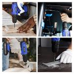 Jar-Owl 21V Cordless Drill, 350 in-lb Torque, 0-1350RMP Variable Speed, 10MM 3/8'' Keyless Chuck, 18+1 Clutch, 1.5Ah Li-Ion Battery & Charger for Home Tool Kit - Black & Blue