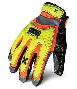 Ironclad mens Work Gloves EXO Hi Viz ImpactLarge, Hi-viz Yellow & Orange, Large Pack of 1 US