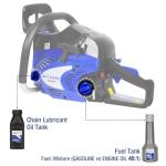 BILT HARD 18 Inch Gas Chainsaw, 46cc 2.4 HP Gas Power Chain Saw with Automatic Oiler, 2-Cycle Engine, Petrol Handheld Gasoline Chainsaws for Wood Cutting