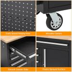 MilleLoom Tool Chest, 61 Inch Tool Box Mobile 9 Drawers Storage Rolling Cabinet with Wheels Lock Key Locking System Drawer Liners for Garage Warehouse Repair Shop, Black