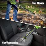 Leaf Blower Cordless with 2x2.0AH Batteries and Charger 21V Electric Leaf Blower Lightweight Battery Powered Small Leaf Blowers for Lawn Care Patio Garden Yard(only for Small Jobs)