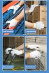 PLWJK Unisex white cotton polyester knitted safety gloves,suitable for gardening,warehouse,cooking work (12)