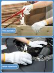 PLWJK Unisex white cotton polyester knitted safety gloves,suitable for gardening,warehouse,cooking work (12)