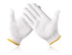 PLWJK Unisex white cotton polyester knitted safety gloves,suitable for gardening,warehouse,cooking work (12)
